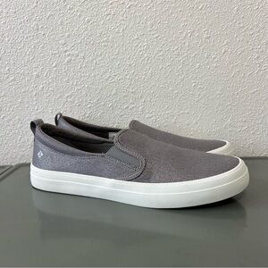 NEW Women's PERRY TOP SIDER Gray Shimmer Slip On Shoes Size 12 Casual Flats